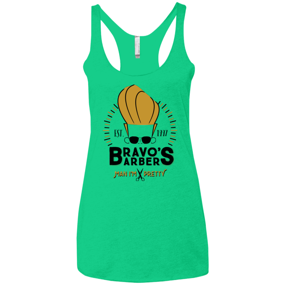 Bravos Barbers Women's Triblend Racerback Tank