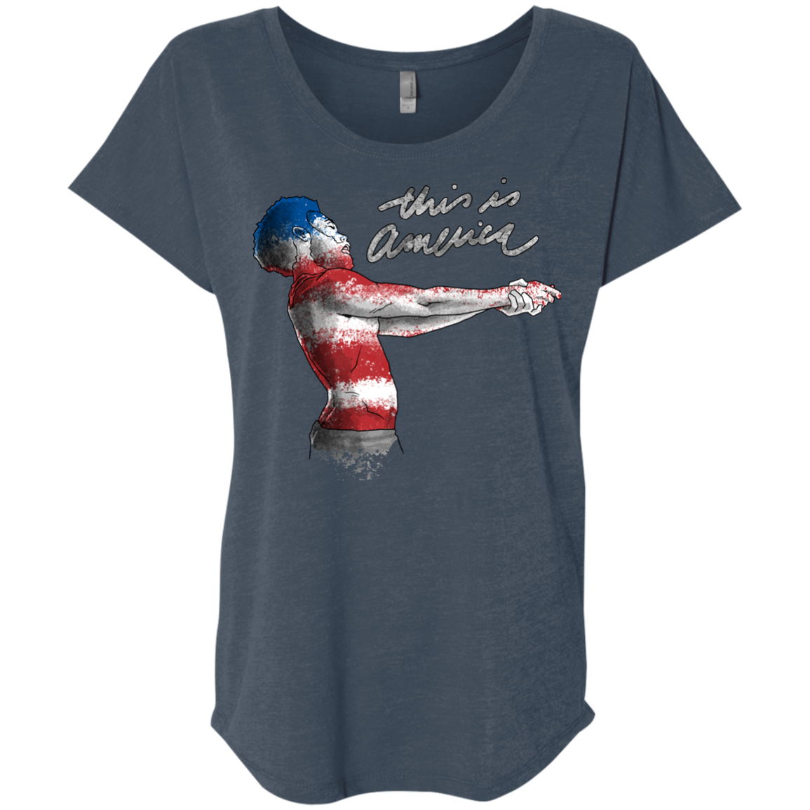 America Triblend Dolman Sleeve