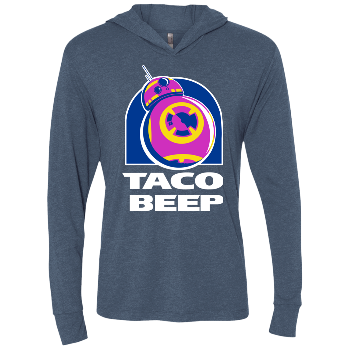 Taco Beep Triblend Long Sleeve Hoodie Tee