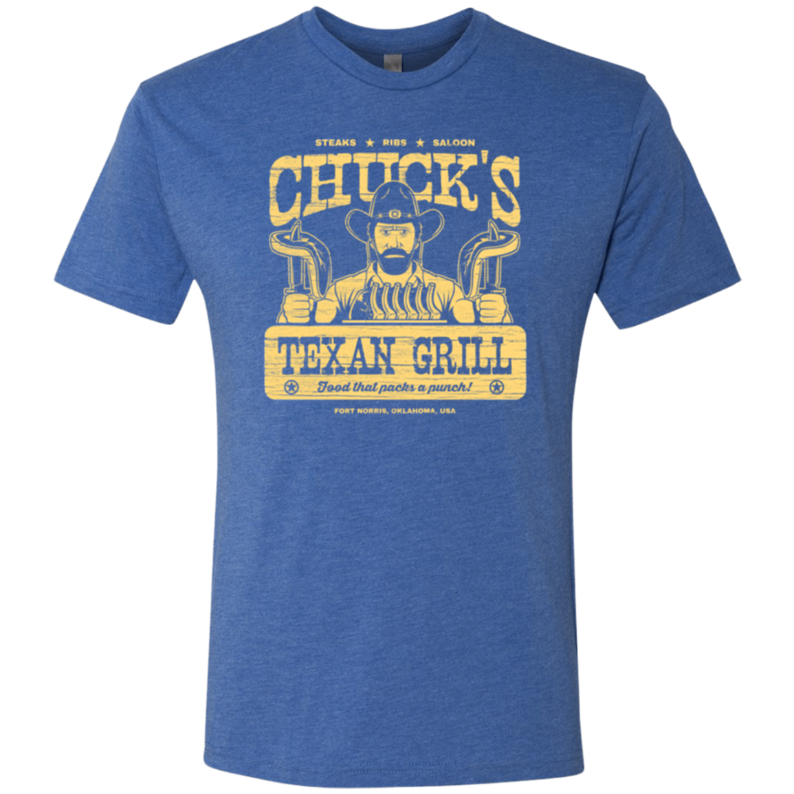 Chucks Texan Grill Men's Triblend T-Shirt