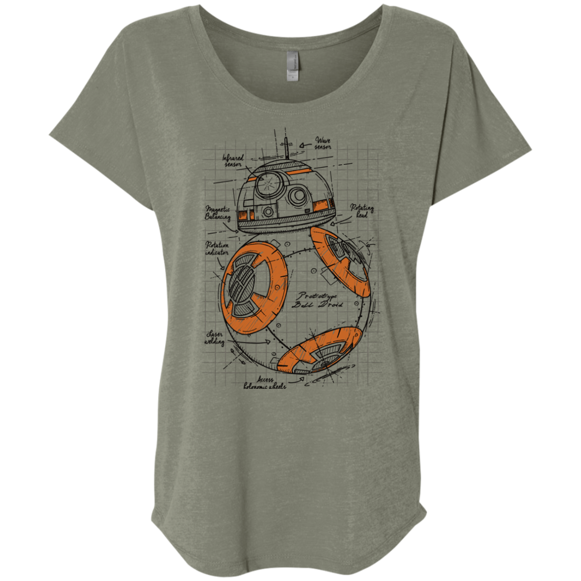 BB-8 Plan Triblend Dolman Sleeve