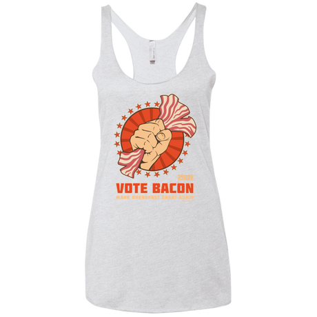 Vote Bacon In 2018 Women's Triblend Racerback Tank