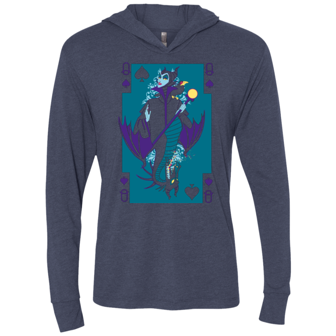 Maleficard Triblend Long Sleeve Hoodie Tee