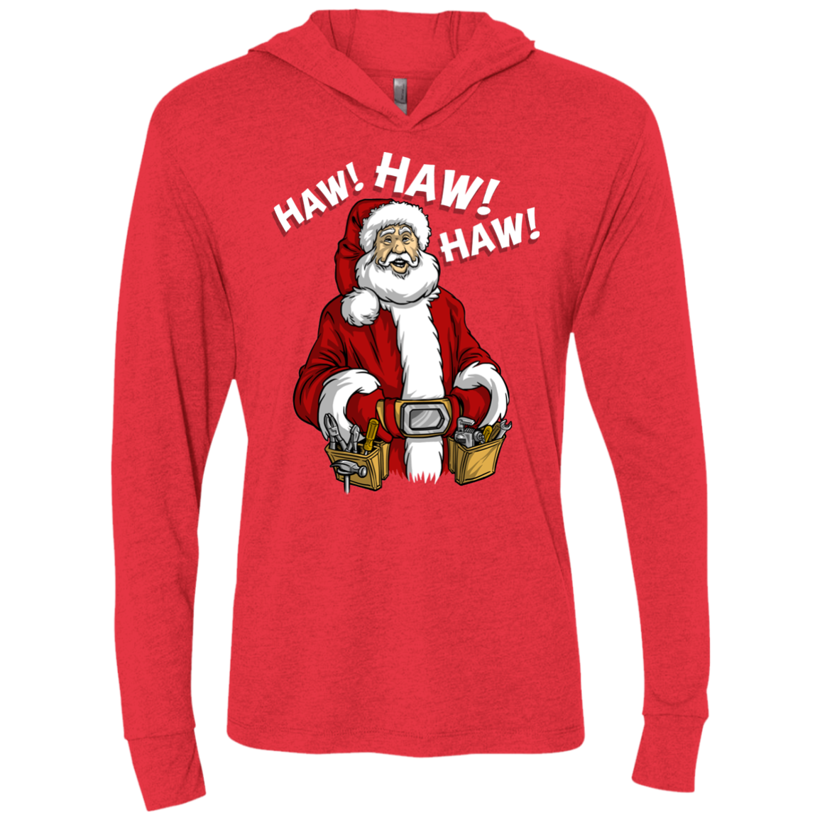 The Santa Clause tool man Taylor Triblend Long Sleeve Hoodie Tee