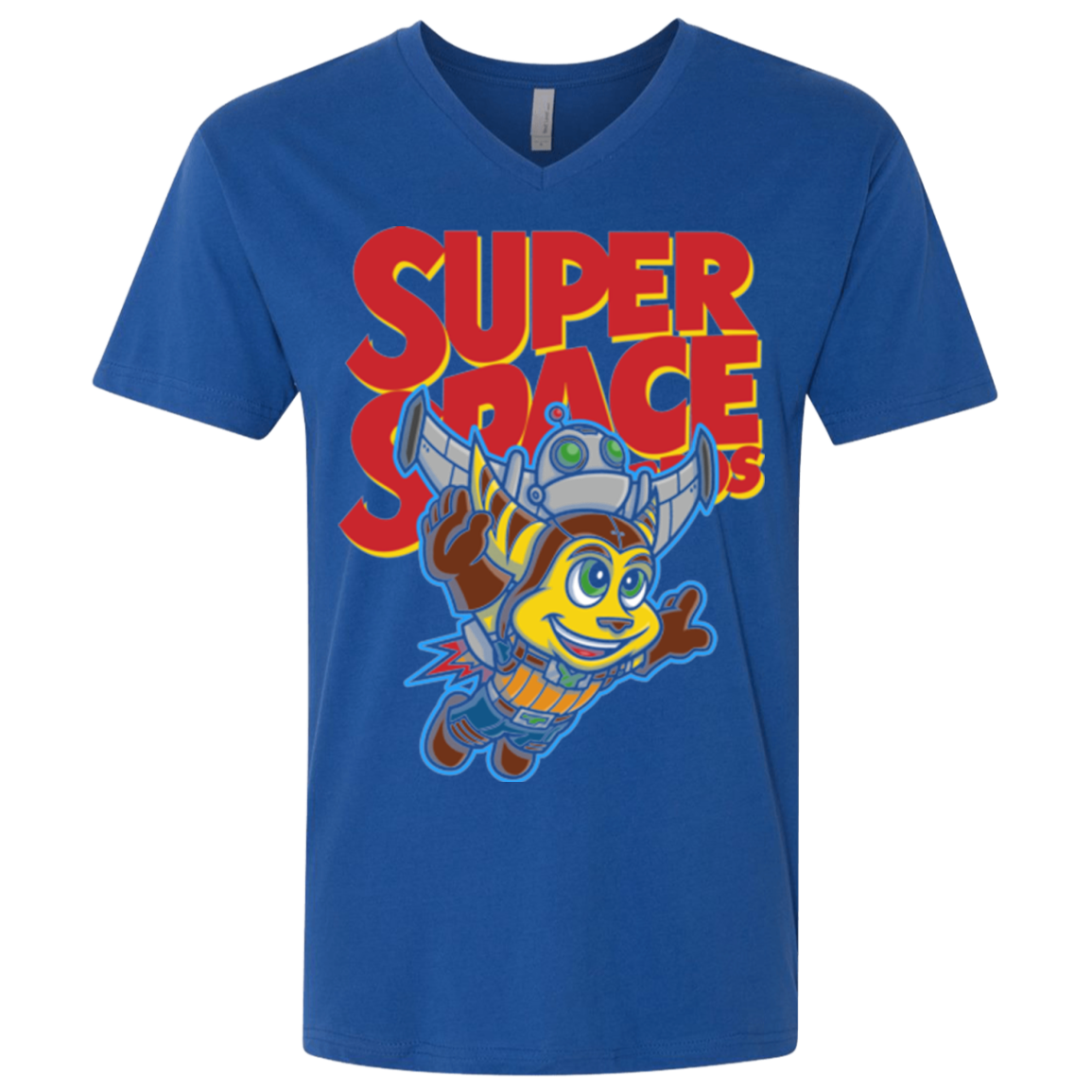 Super Space Bros Men's Premium V-Neck