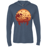 Escape from Zebes Triblend Long Sleeve Hoodie Tee