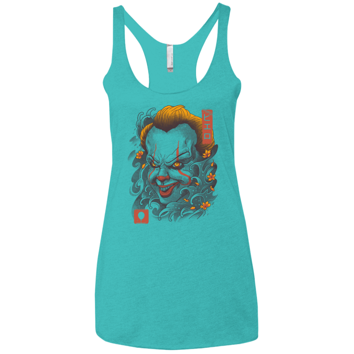 Oni Clown Mask Women's Triblend Racerback Tank