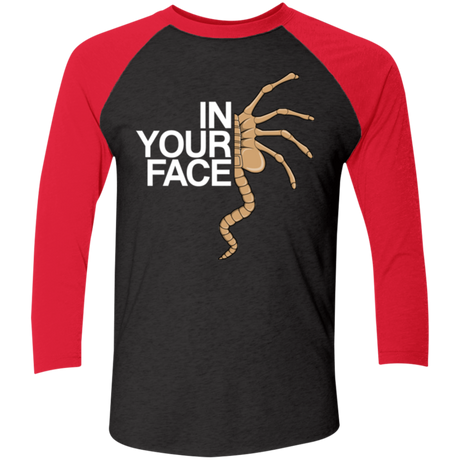 IN YOUR FACE Men's Triblend 3/4 Sleeve