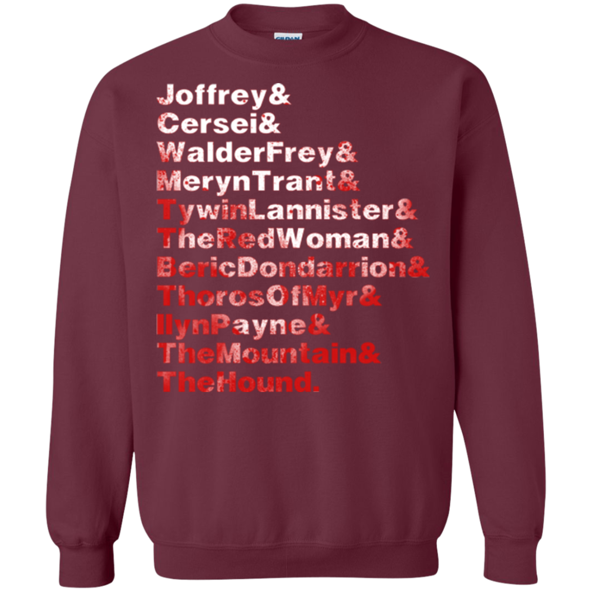 Aryas Kill List Crewneck Sweatshirt