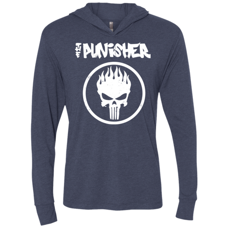 The Punisher Triblend Long Sleeve Hoodie Tee