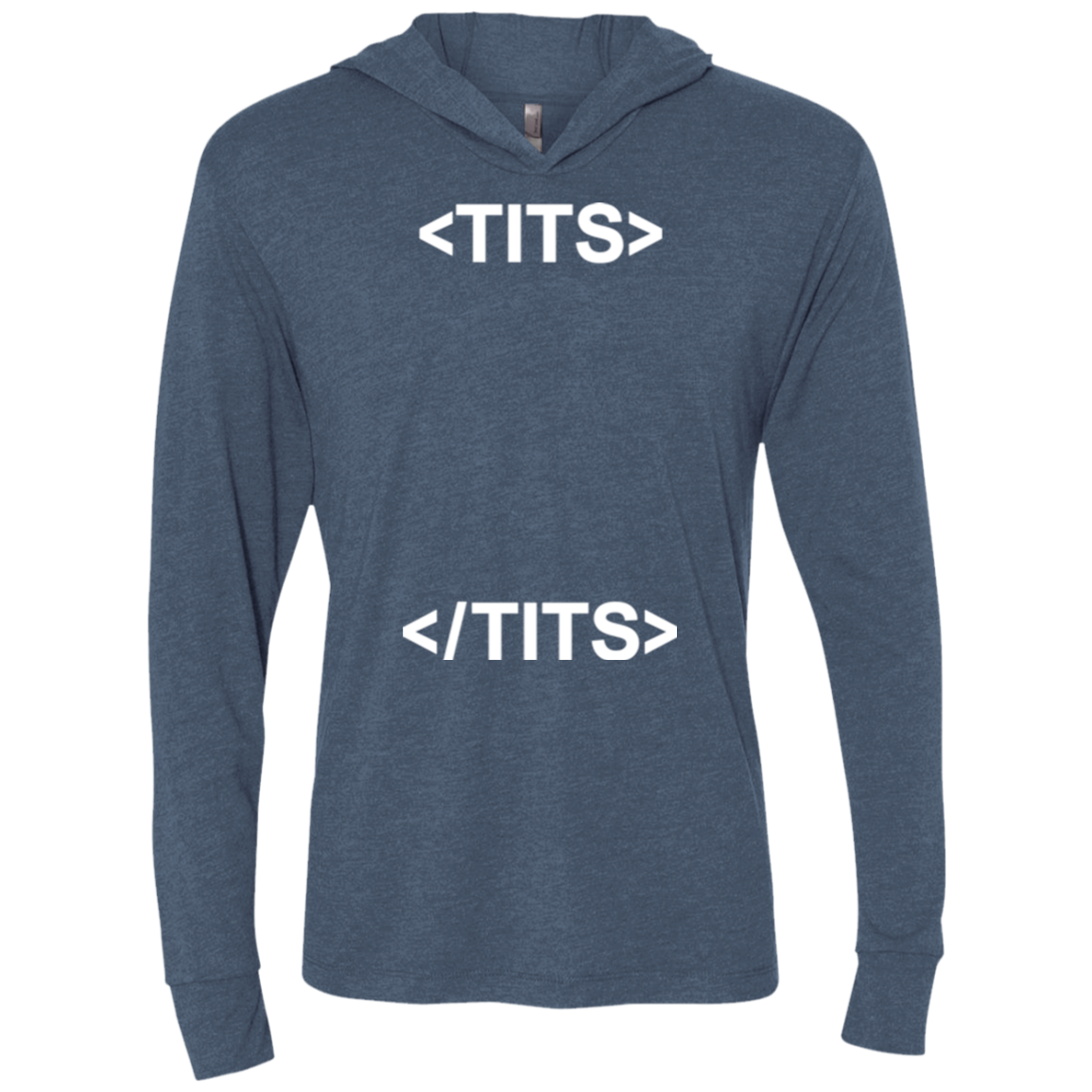 Tits Triblend Long Sleeve Hoodie Tee