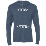Tits Triblend Long Sleeve Hoodie Tee