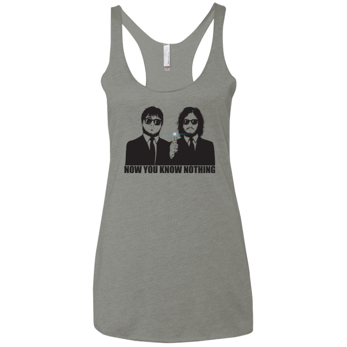 NOW YOU KNOW NOTHING Women's Triblend Racerback Tank