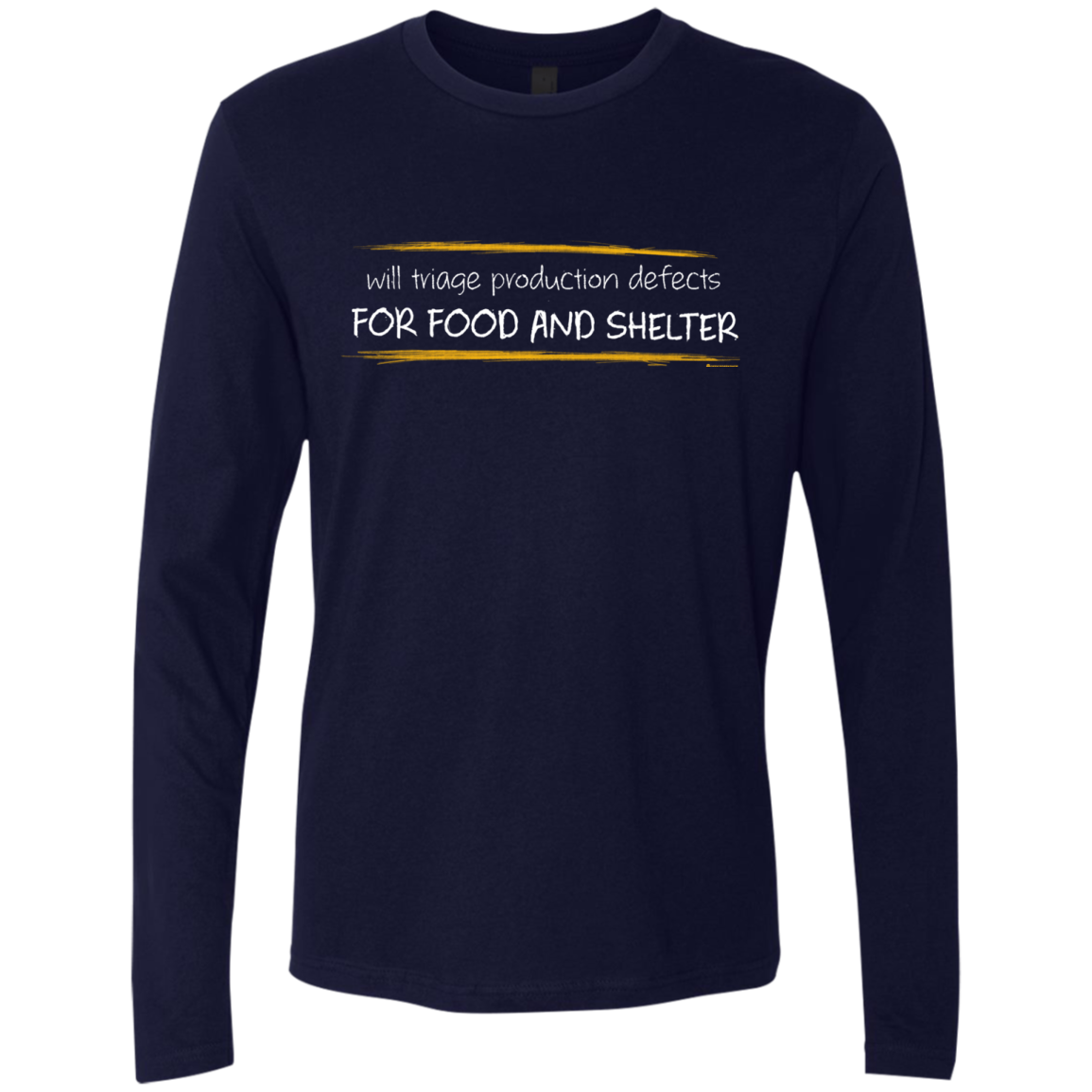 Triaging Defects For Food And Shelter Men's Premium Long Sleeve