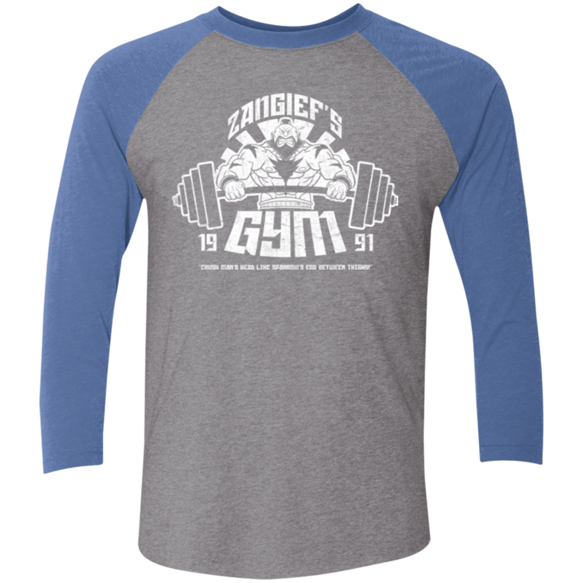 Zangief Gym Men's Triblend 3/4 Sleeve