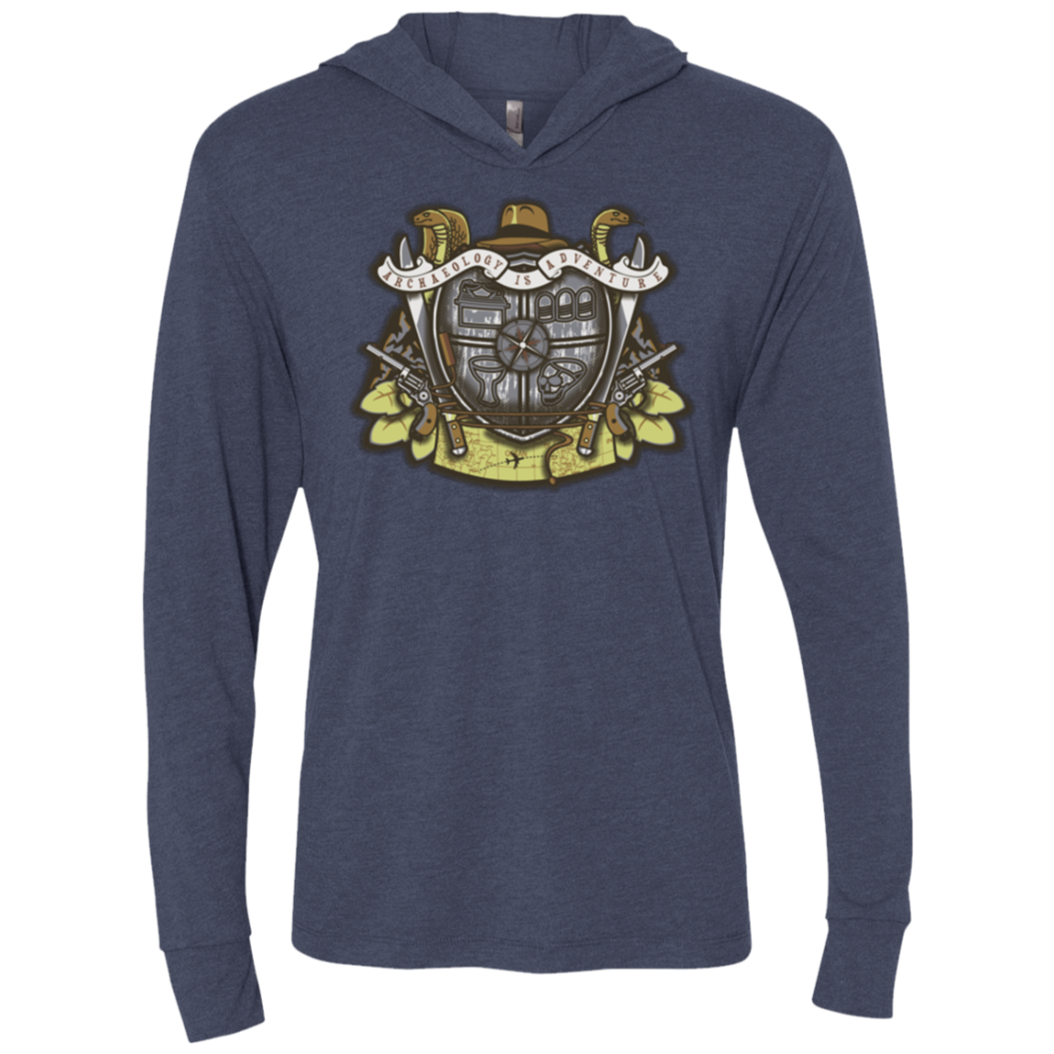 Adventurer's Crest Triblend Long Sleeve Hoodie Tee