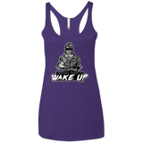 Wake Up Women's Triblend Racerback Tank