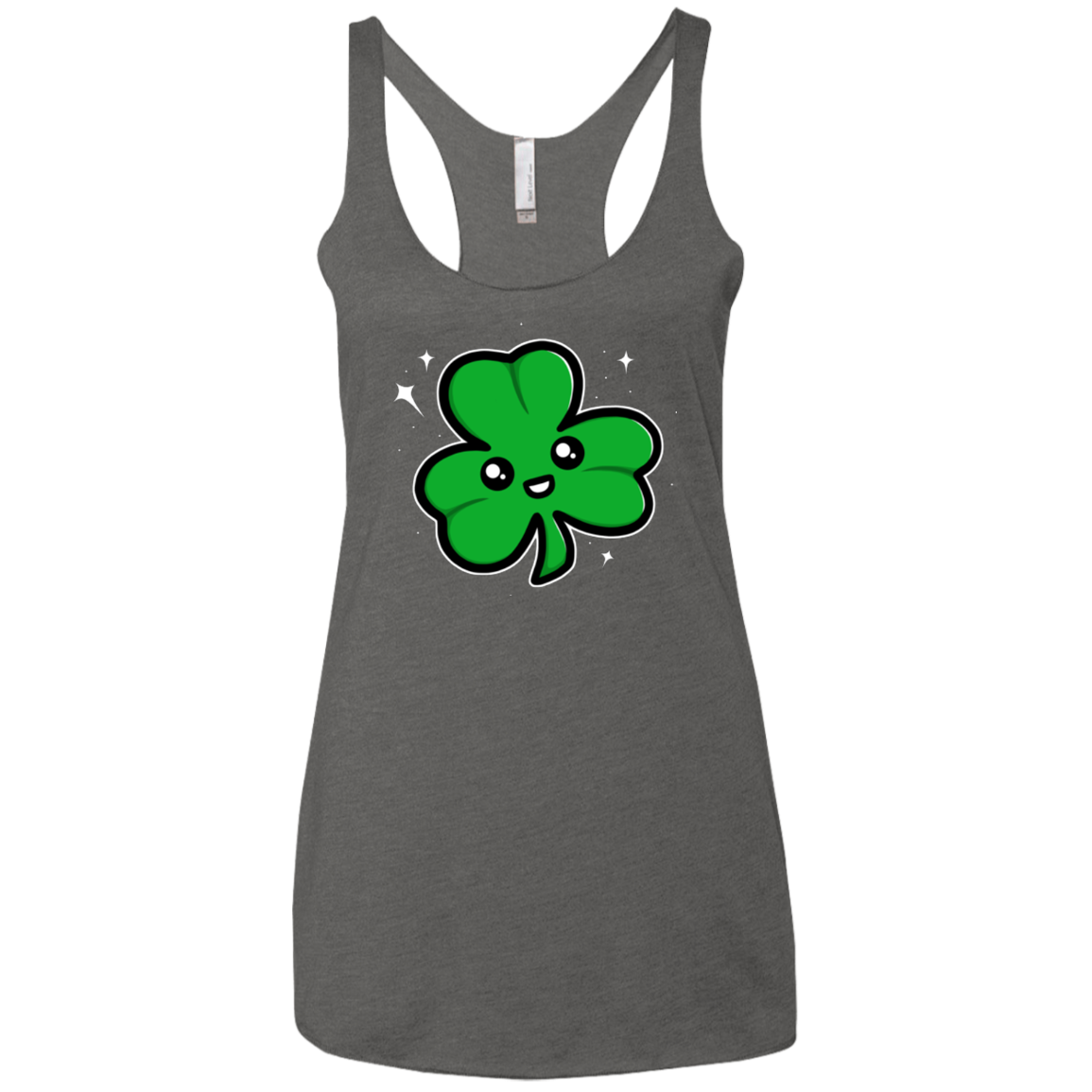 Super Cute Shamrock Women's Triblend Racerback Tank