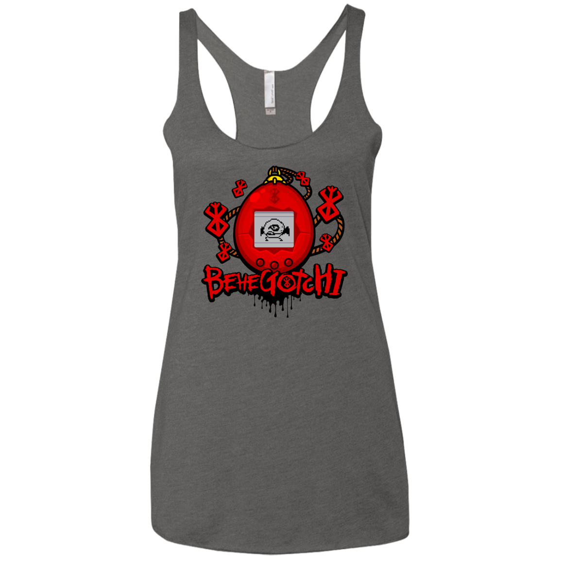 BeheGotchi Women's Triblend Racerback Tank