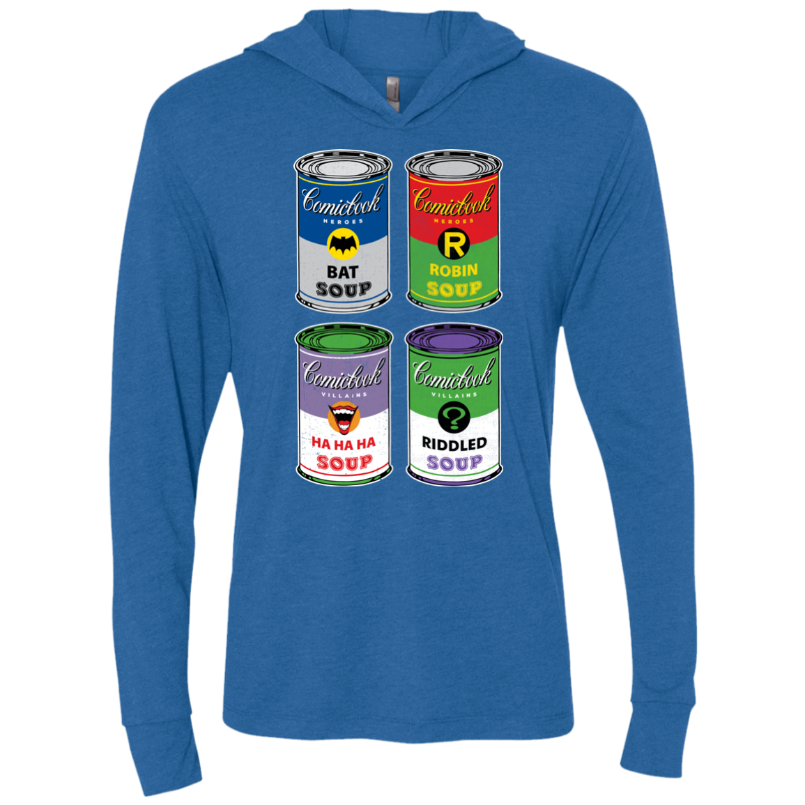 Arkham Soup Triblend Long Sleeve Hoodie Tee