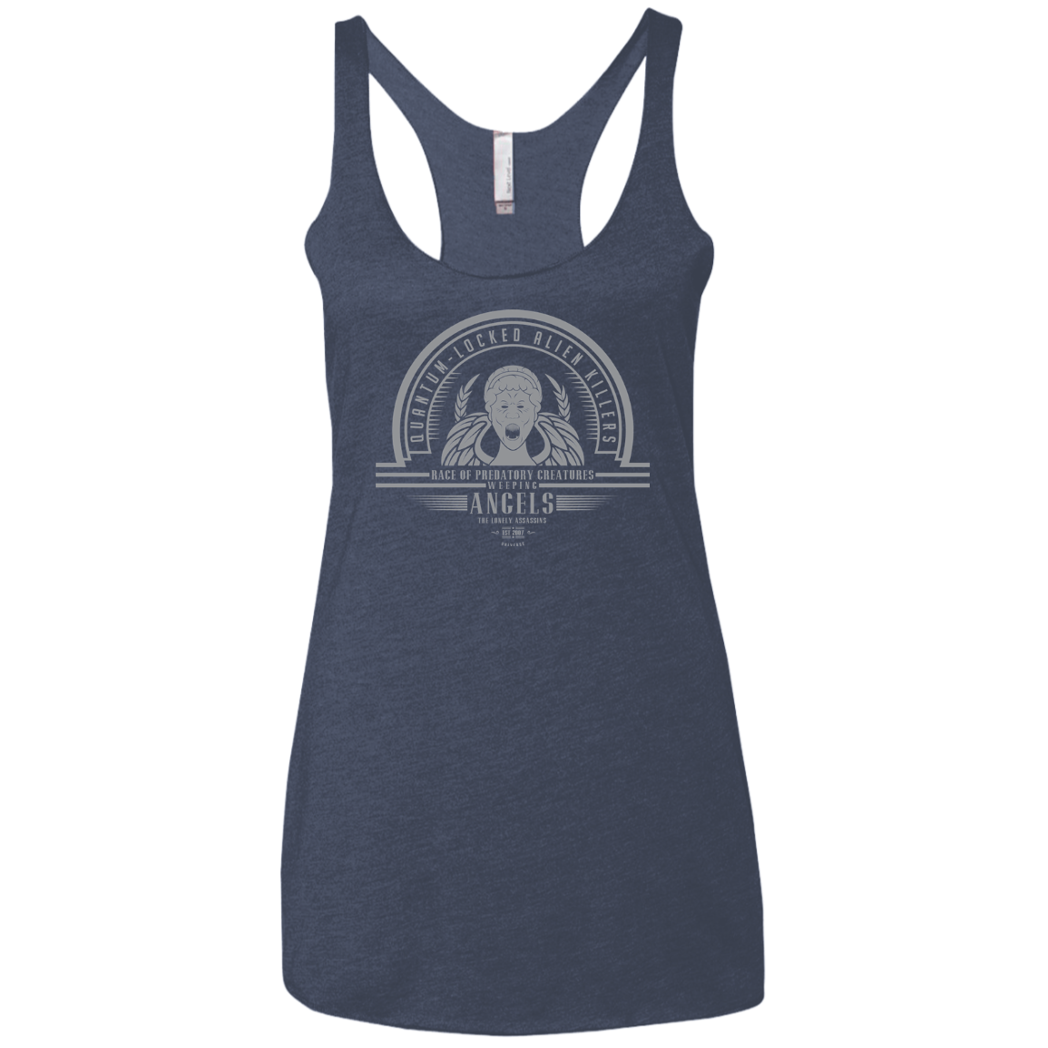 Who Villains Weeping Angels Women's Triblend Racerback Tank