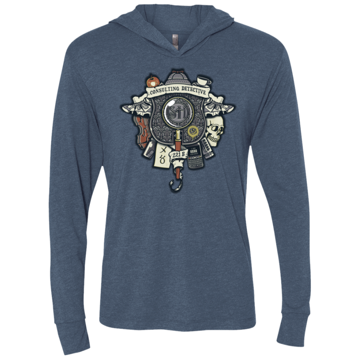Consulting Detective Triblend Long Sleeve Hoodie Tee