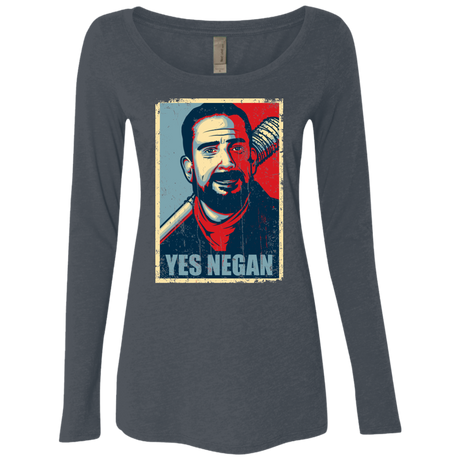 Yes Negan Women's Triblend Long Sleeve Shirt