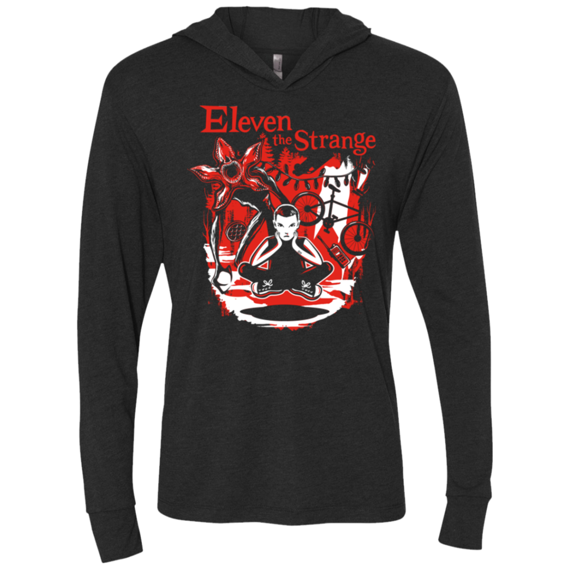 Eleven The Strange Triblend Long Sleeve Hoodie Tee