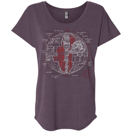 Death Star Plan Triblend Dolman Sleeve