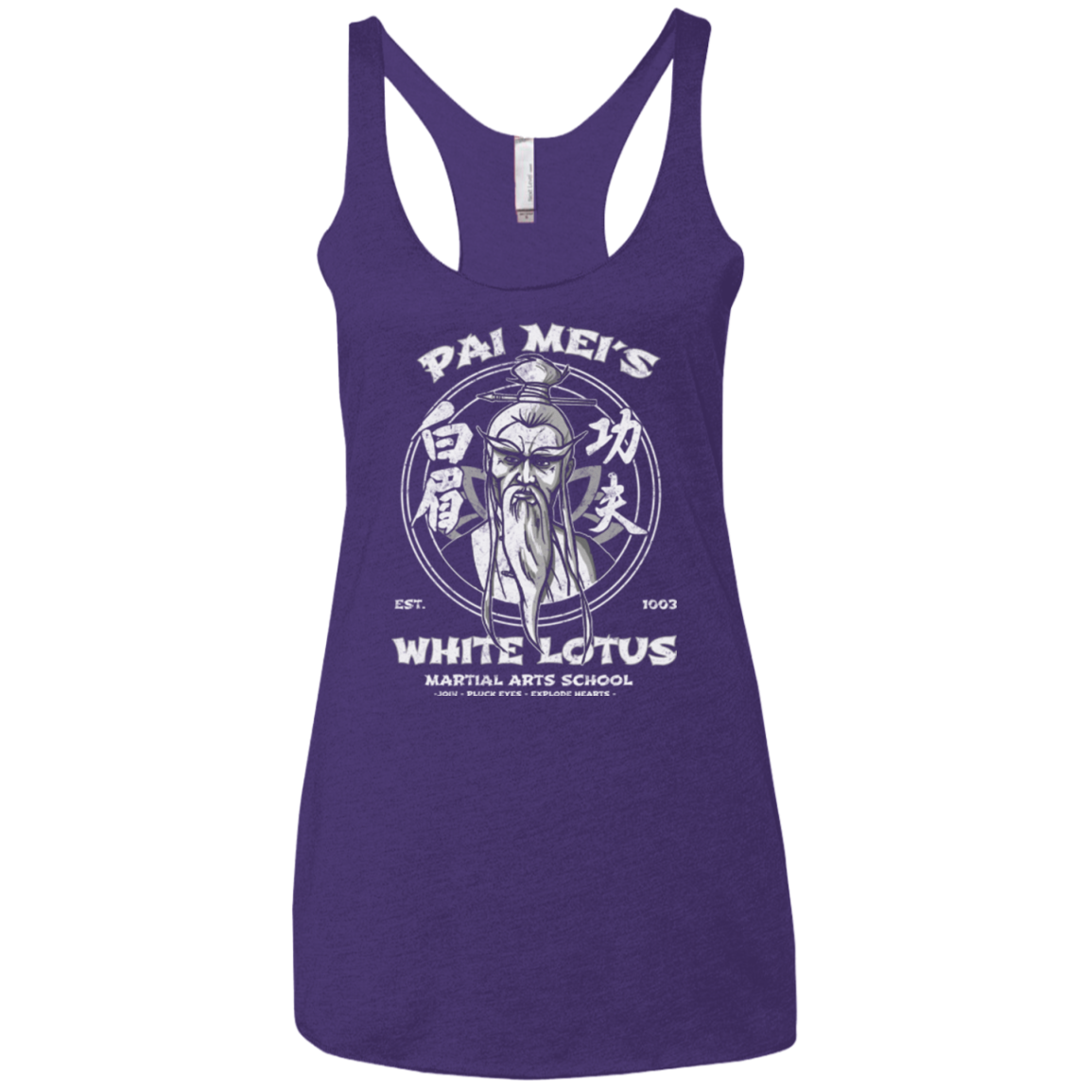 White Lotus Women's Triblend Racerback Tank