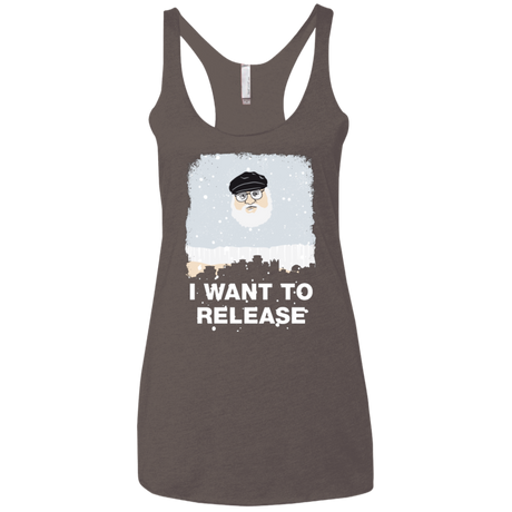 I Want to Release Women's Triblend Racerback Tank