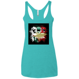 White Green Red Women's Triblend Racerback Tank