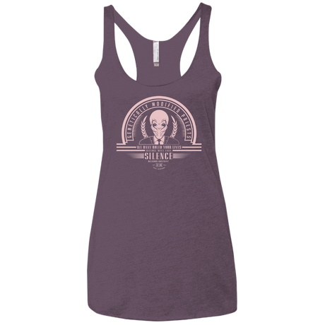 Who Villains Silence Women's Triblend Racerback Tank