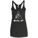Wake Up Women's Triblend Racerback Tank