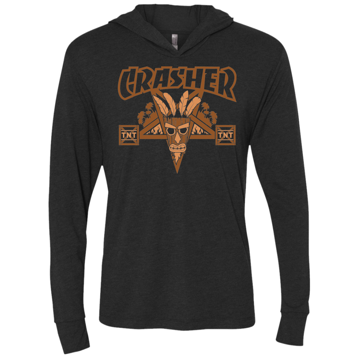 CRASHER Triblend Long Sleeve Hoodie Tee