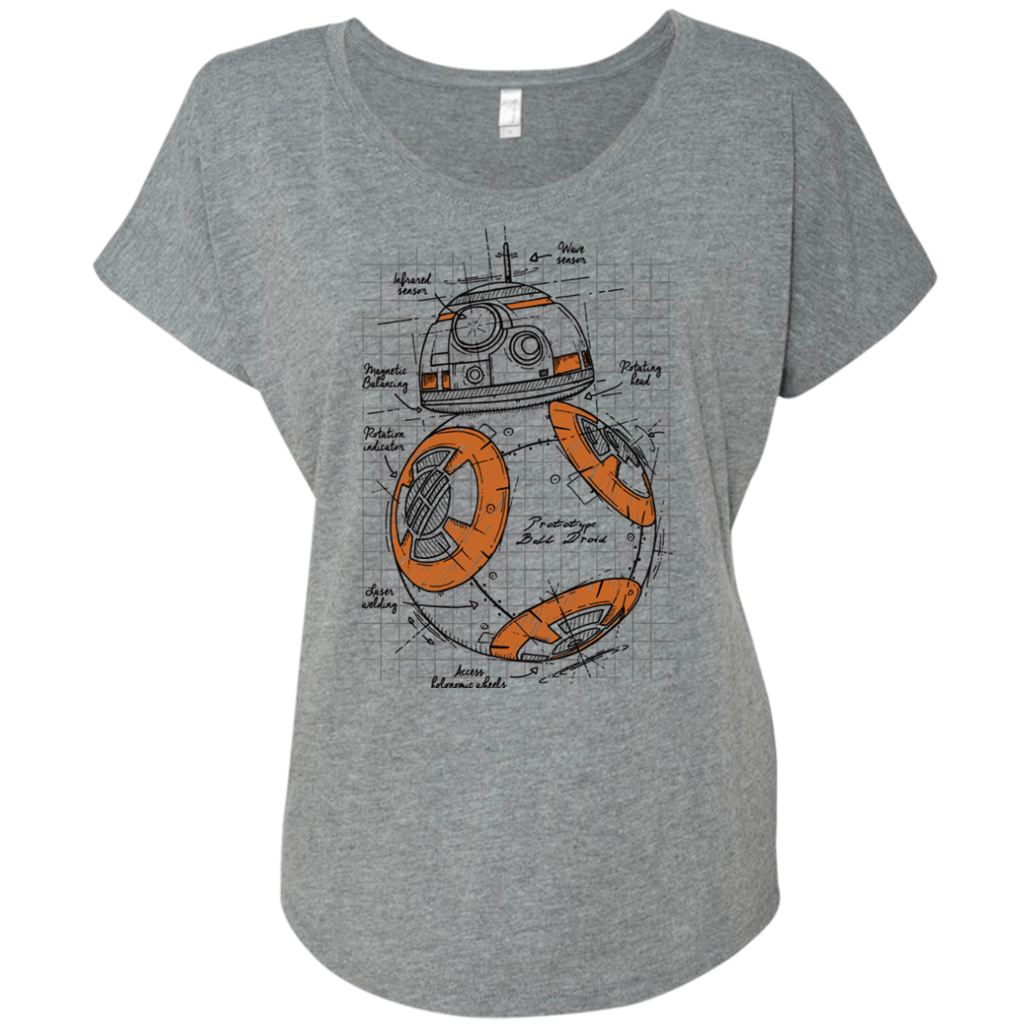 BB-8 Plan Triblend Dolman Sleeve