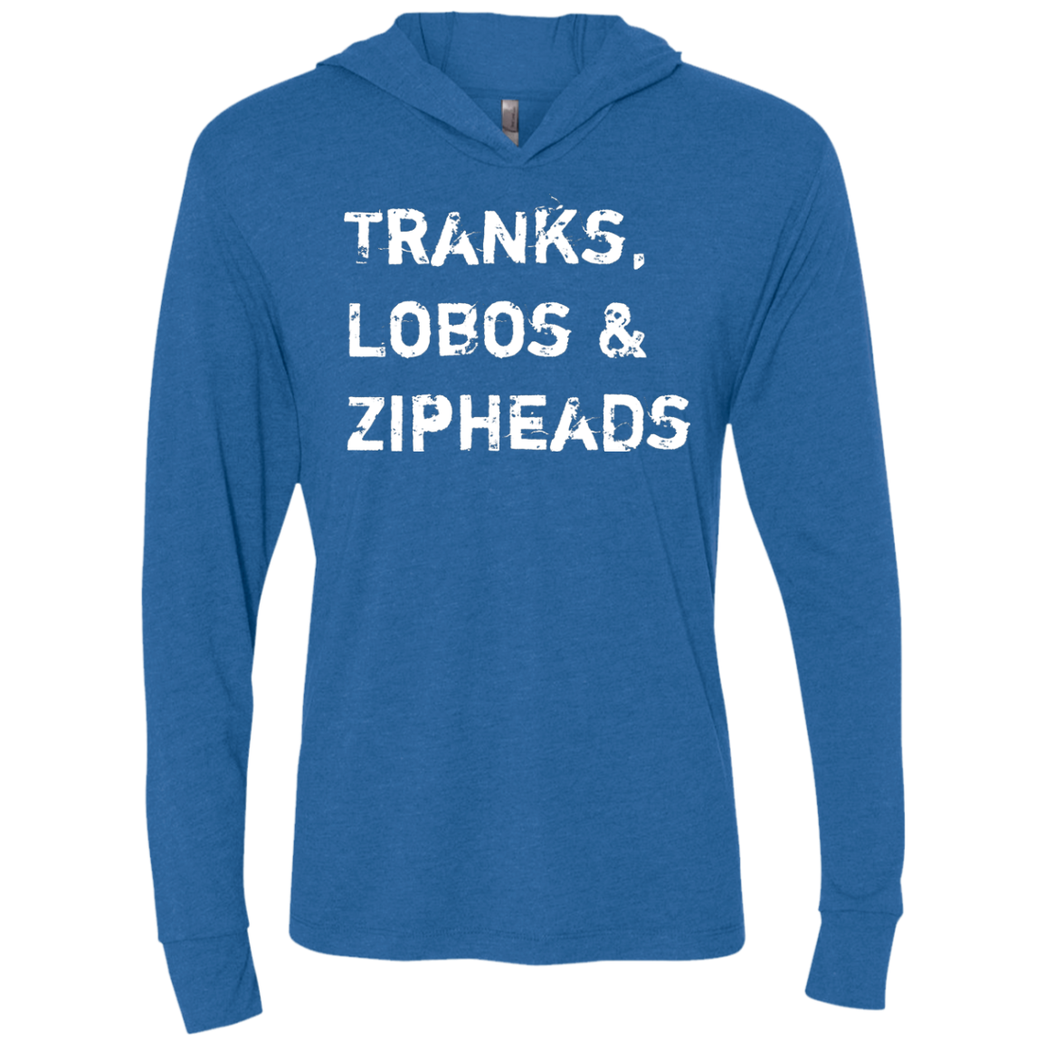 Tranks Lobos Zipheads Triblend Long Sleeve Hoodie Tee