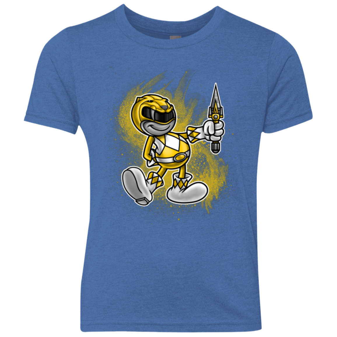 Yellow Ranger Artwork Youth Triblend T-Shirt