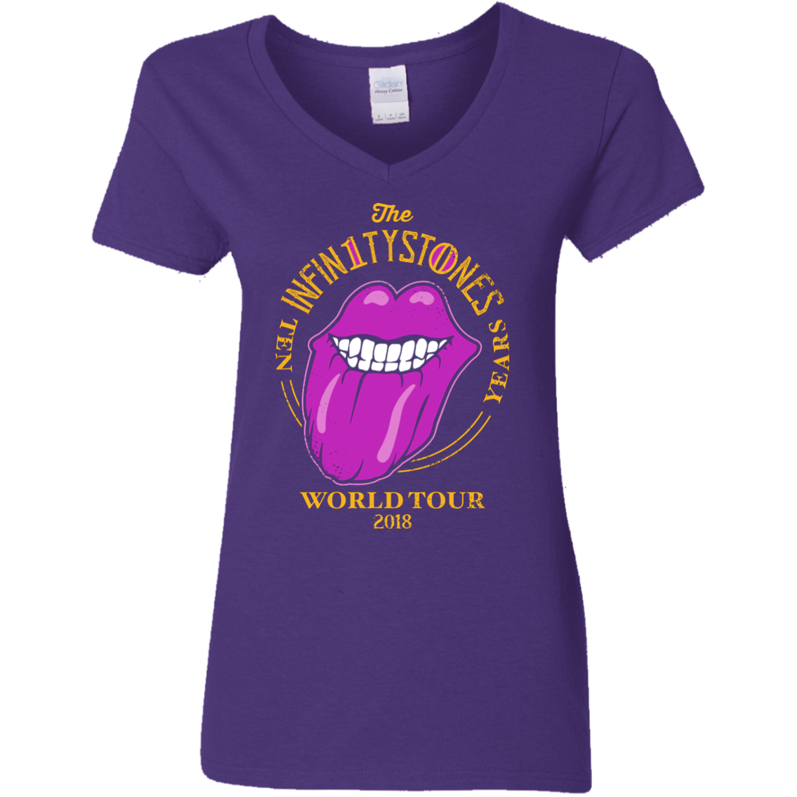 Stones World Tour Women's V-Neck T-Shirt