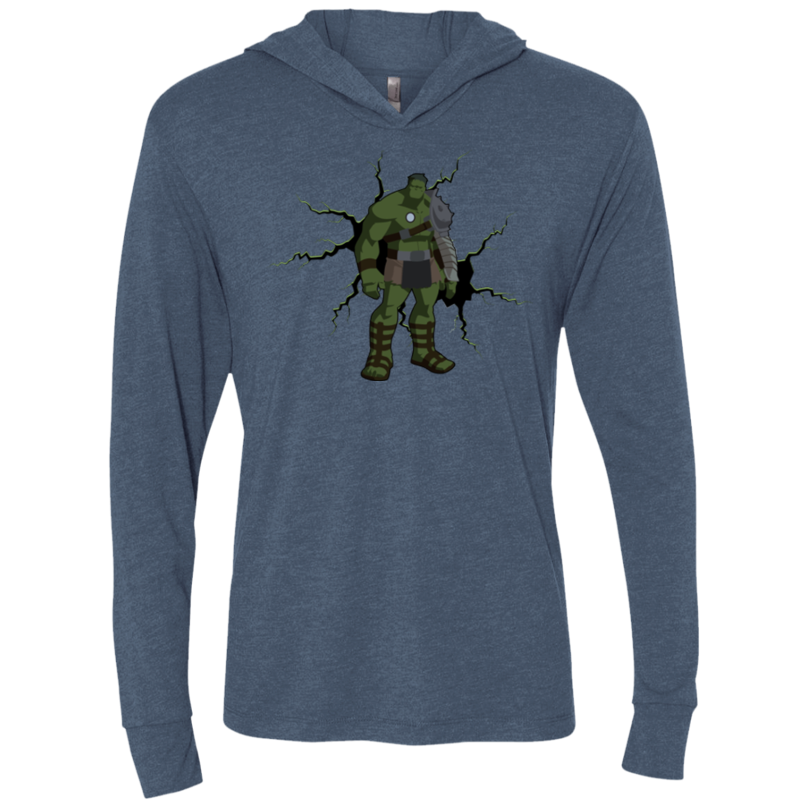 The Hulk Triblend Long Sleeve Hoodie Tee