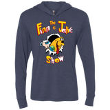 The Finn and Jake Show Triblend Long Sleeve Hoodie Tee