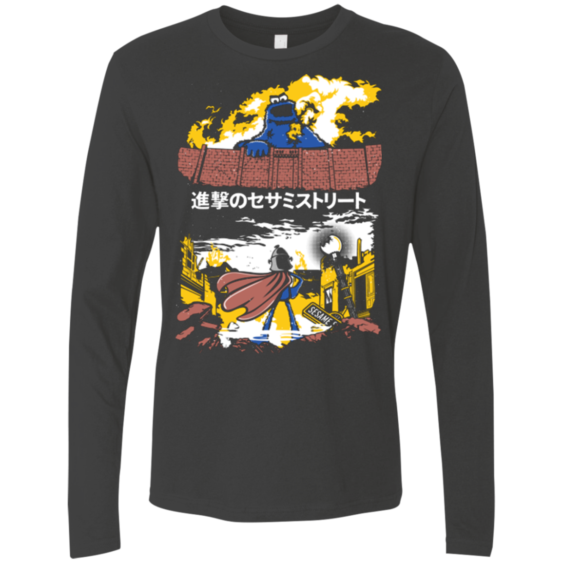 Attack on Sesame Street Men's Premium Long Sleeve