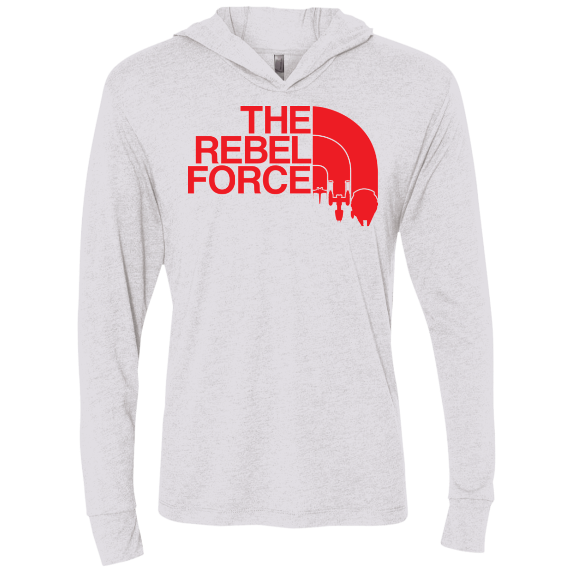 The Rebel Force 2 Triblend Long Sleeve Hoodie Tee