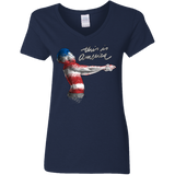 America Women's V-Neck T-Shirt