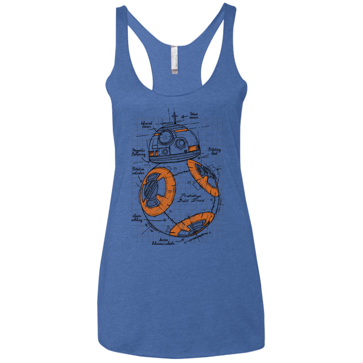 BB-8 Plan Women's Triblend Racerback Tank