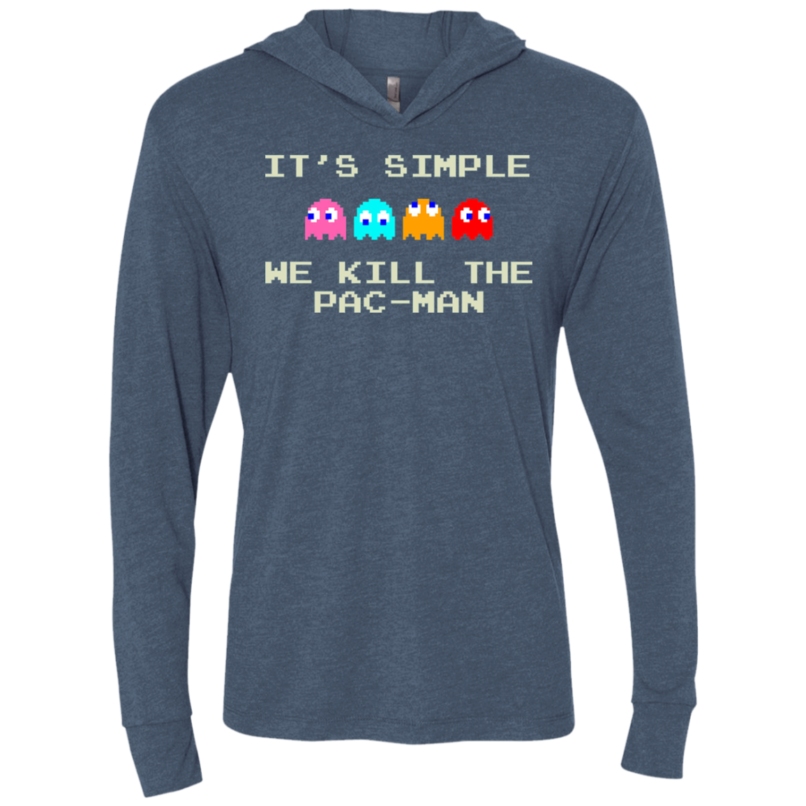 Pacmanok Triblend Long Sleeve Hoodie Tee