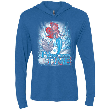 Princess Time Ariel Triblend Long Sleeve Hoodie Tee