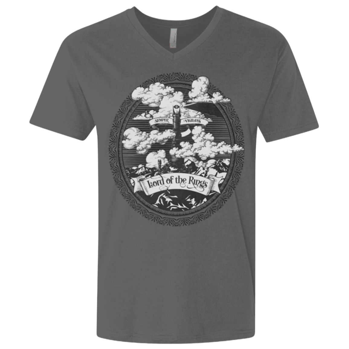 Vintage Mordor Tower Men's Premium V-Neck
