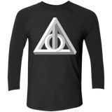 Deathly Impossible Hallows Men's Triblend 3/4 Sleeve