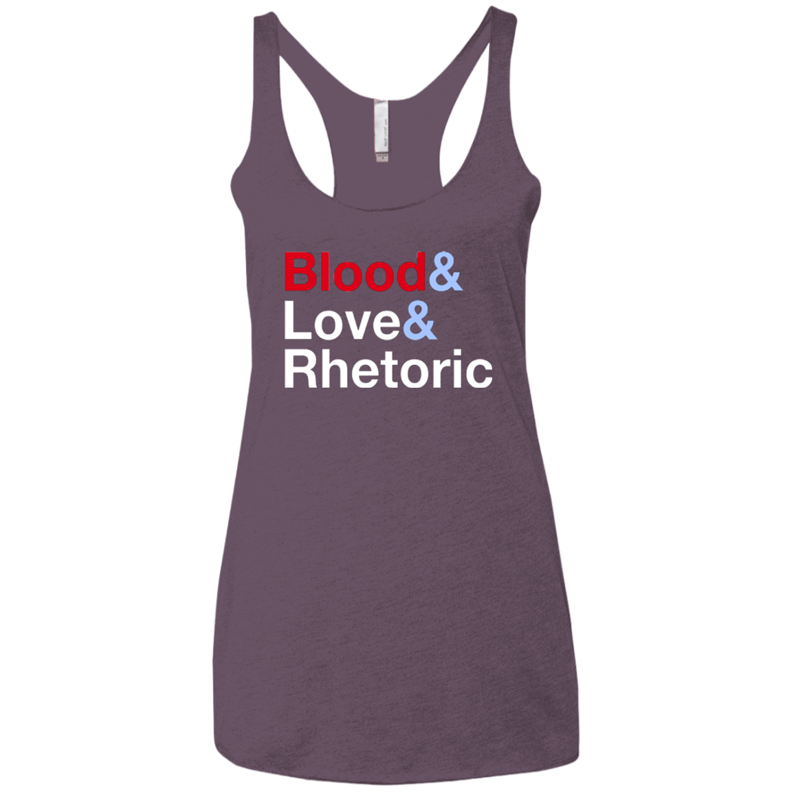 Blood Love Rhetoric Women's Triblend Racerback Tank